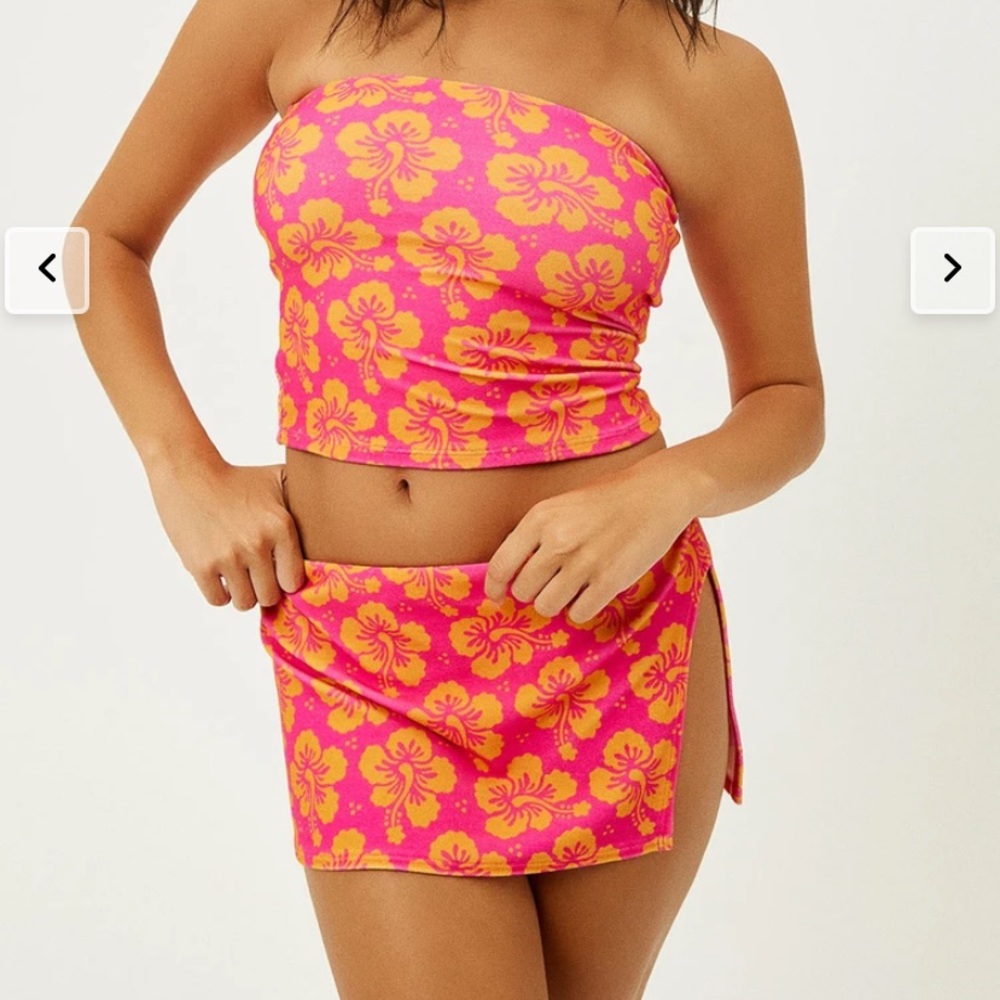 Frankie’s Bikinis Hibiscus Honey Skirt (SOLD OUT)